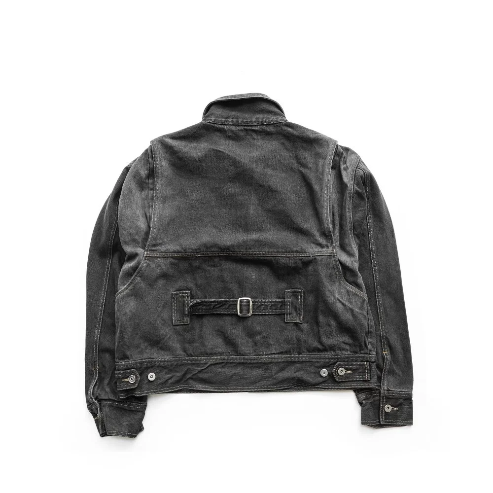 ［L］OVY Black Washed 2nd Denim Jacket Japan Black Washed 2nd Type Heavy Oz Denim Jacket | OVY